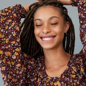 Anthropologie Pauline BalloonSleeved Blouse XS NWT